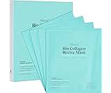 Ebanel Bio Collagen Face Mask, 4-Pack Hydrating Face Masks with 7 Peptides, Hyaluronic Acid, Niacinamide, Centella, Rose Water, Ceramide, and B5, Glass Skin Tightening and Lifting Korean Sheet Masks